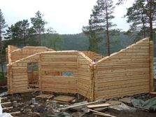 Bygging av hytte i tre